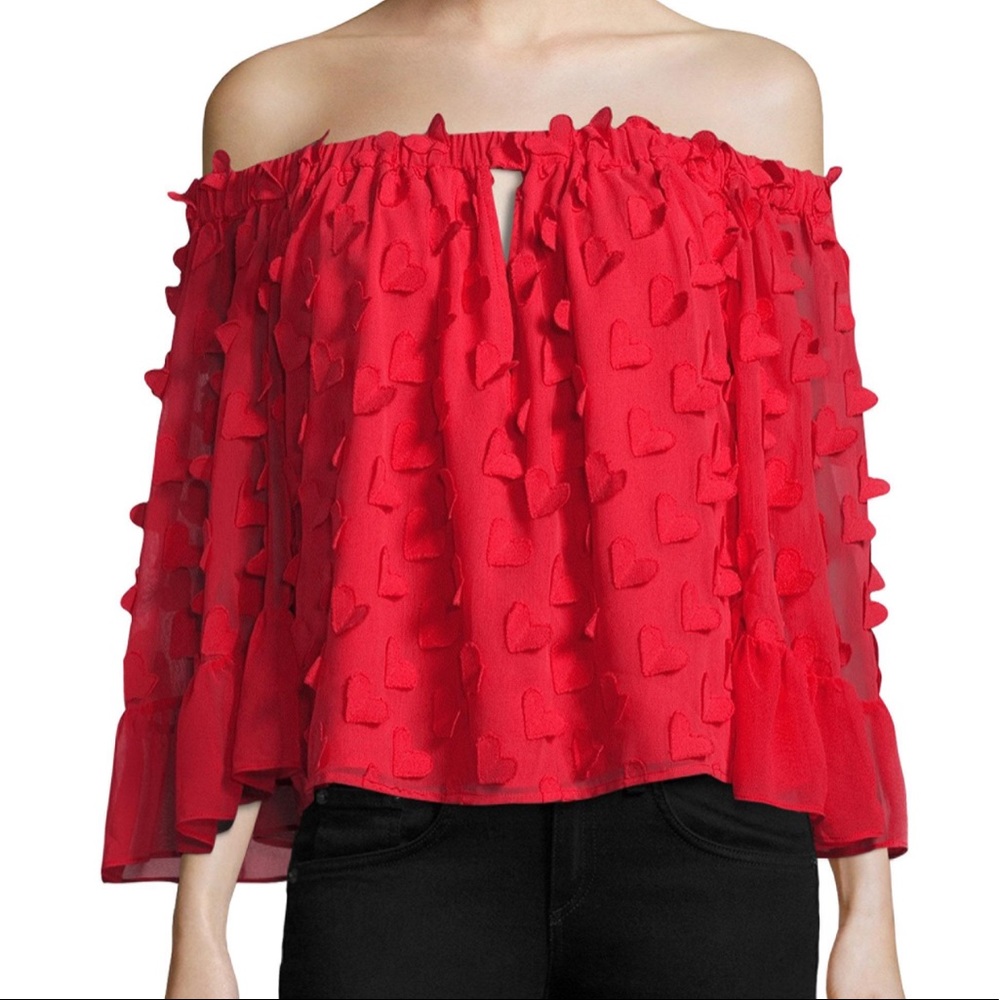 ALICE MCCALL Love Conquer Off-the-shoulder Top